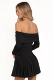 Messina Off Shoulder Mini Dress Black