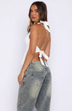 All I Needed Halter Top White