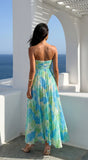 Sola Floral Strapless Maxi Dress Blue Multi
