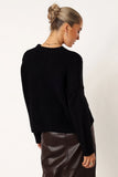 Arlette Textured Knit Sweater Black