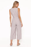 Ester Jumpsuit Beige White Stripe