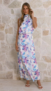 Marlie Maxi Dress Blue Floral