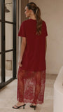 Adora T Shirt Maxi Dress Wine