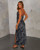 Laylin Cowl Neck Satin Dress