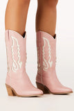 Norva Cowboy Boots Pink Ivory