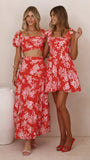 Haisley Mini Dress Red Floral