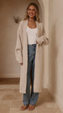 Romy Longline Cardigan Oat