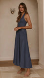 Skye Maxi Dress Steel Blue