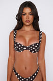 Balia Bikini Top Choc Cream Polka Dot