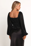 Ceppia Plisse Top Black