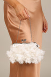 Mon Amour Floral Clutch White