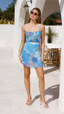 Zarelle Mini Skirt Blue Floral