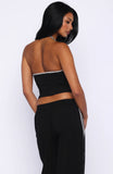 Boss Babe Vibes Halter Top Black