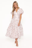 Jocelyn Maxi Dress Ivory Pink Floral