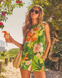 Sunset Orchid Tropical Print Tank Top