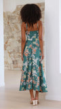 Dreamers Midi Dress Green Floral