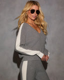 Sunday Snooze Knit Contrast Sweater