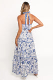 Fernanda Halterneck Maxi Dress Blue Tropical