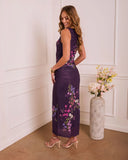 Still Blooming Floral Mesh Maxi Dress