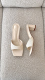 Freda Heel Cream Raffia