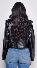 Piper Faux Leather Jacket Black