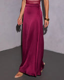 Elizabeth Satin Maxi Skirt
