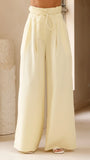 Melinda High Waist Pants Soft Yellow