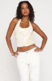 Different Wave Halter Top Lemon