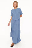 Sophia Skirt Set Denim Blue