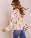 Petal Dance Floral Ruffle Blouse