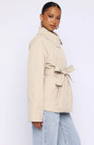 Could Touch Cropped Trench Jacket Sand