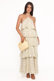 Darlia Halterneck Maxi Dress Yellow Floral