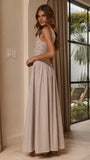 Sanya Maxi Dress Beige Check