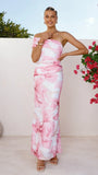 Coda Maxi Dress Pink Floral