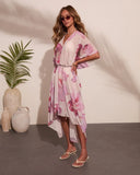 Paradise Blossom Floral Print Cover Up Mini Dress