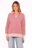Beau Long Sleeve Jersey Top Pink Stripe