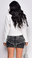 Damara Faux Fur Jacket Off White