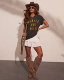 Wanted And Wild Graphic Short Sleeve Graphic Tee