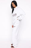Standing My Ground Wide Leg Sweatpants Grey Marle
