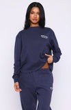 Cant Miss It Long Sleeve Tee Navy