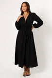 Cece Long Sleeve Maxi Dress Black