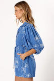 Gina Romper Blue Print