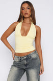 Girls Weekend Halter Top Lemon