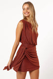 Santiago Off Shoulder Mini Dress Bronze