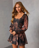 Nocturne Bloom Printed Mini Romper