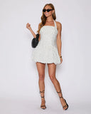 Rory Polka Dot Bubble Hem Halter Mini Dress