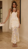 Veya Strapless Maxi Dress Yellow