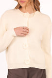 Jones Rosette Cardigan Cream