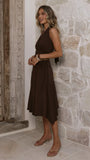 Taylin Midi Skirt Brown