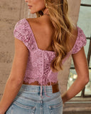 Polished Romance Bust Tie Lace Top